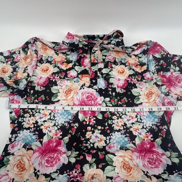 Bad Birdie Golf Polo Shirt Mens Floral Colorful Athletic Stretch Small S LNC - Picture 7 of 12